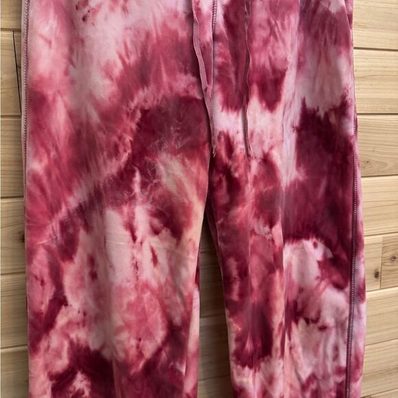 Vintage Y2K Mudd Girls Size XSmall Tie Dye Velvet Wide Leg Bootcut Sweatpants - Picture 2 of 10